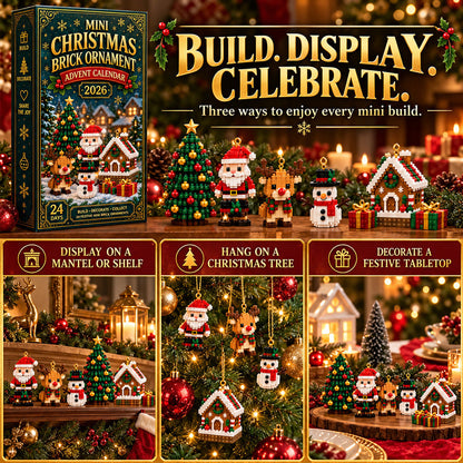 ⏳ Last day to save 50% – 🎄 24-Day Mini Christmas Ornament Advent Calendar | 24 unique festive buildable designs with hanging loops—perfect for decorating Christmas trees, wreaths, and holiday displays 🧱
