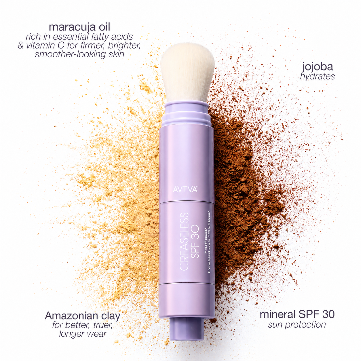 AVTVA Summer Skin Essentials Set — CC Serum + Solid SPF 30 Sunscreen Brush
