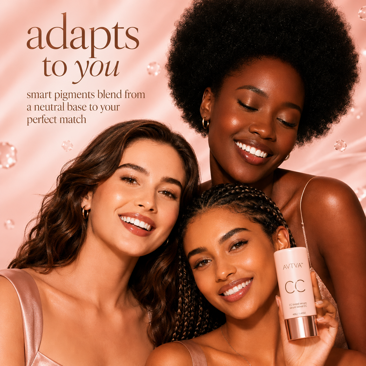 AVTVA Summer Skin Essentials Set — CC Serum + Solid SPF 30 Sunscreen Brush