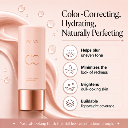 AVTVA Summer Skin Essentials Set — CC Serum + Solid SPF 30 Sunscreen Brush