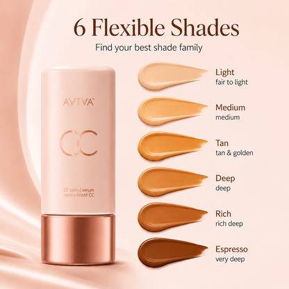 AVTVA Summer Skin Essentials Set — CC Serum + Solid SPF 30 Sunscreen Brush