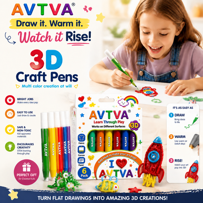 AVTVA™ Heat-Activated 3D Craft Pens — New & Improved