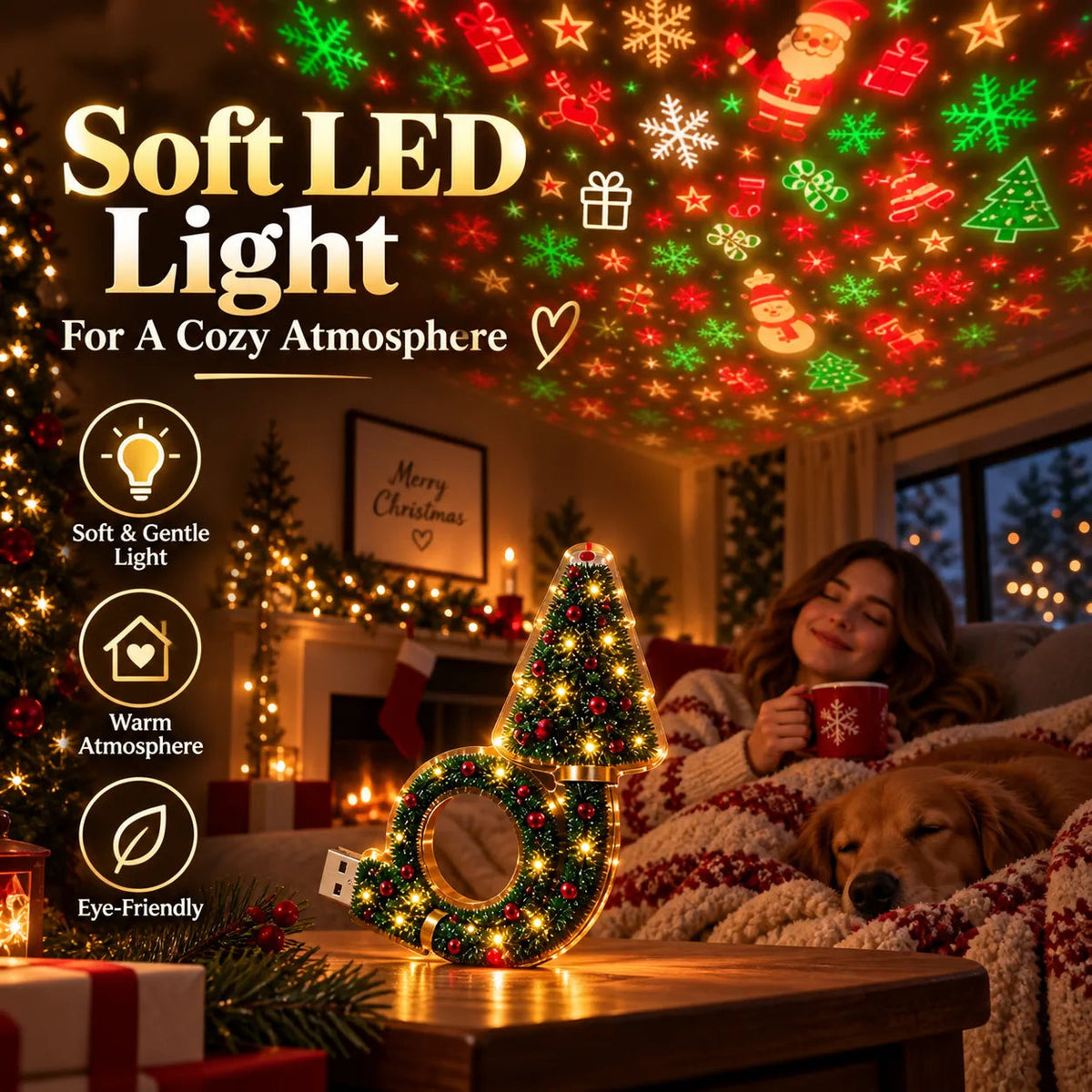 AVTVA® Christmas Magic Projector