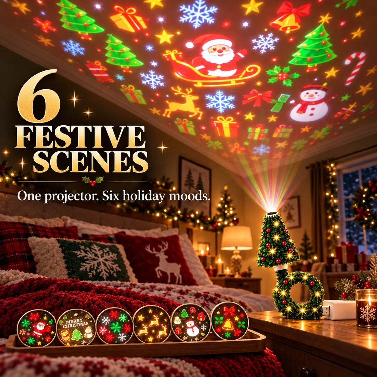 AVTVA® Christmas Magic Projector