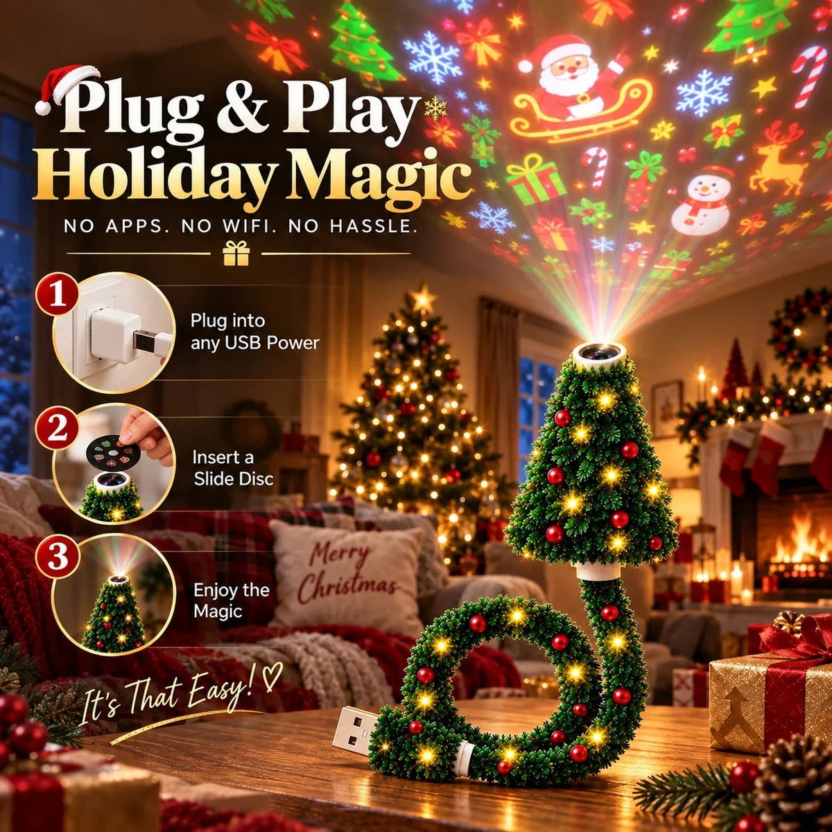 AVTVA® Christmas Magic Projector